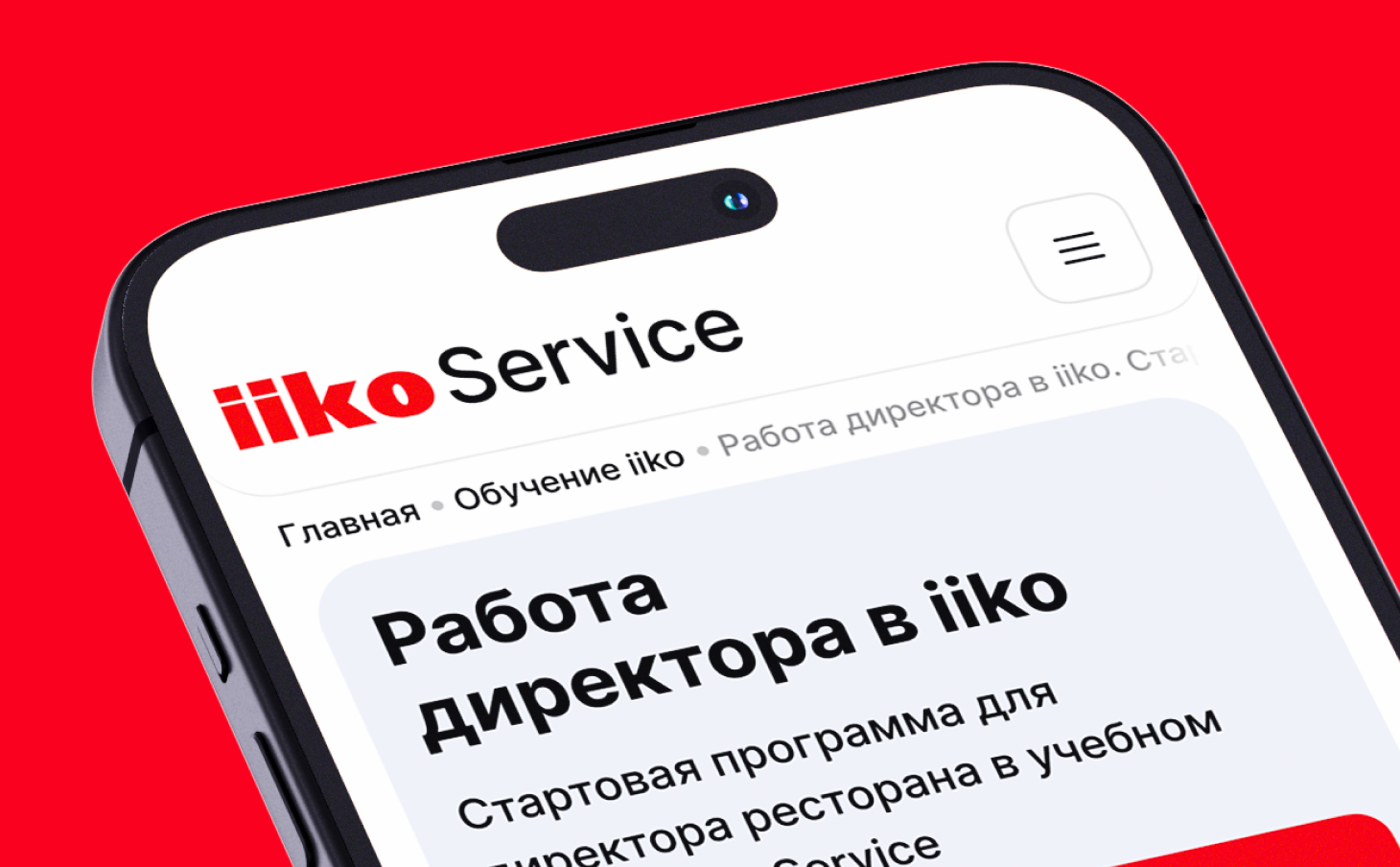iiko Service: корпоративный сайт